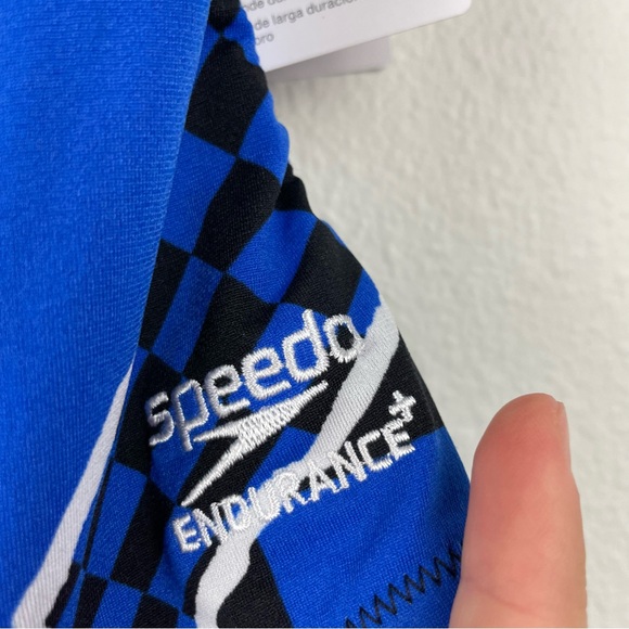 Speedo NEW with tags Blue and Black Endurance One Piece Size 28 Swimsuit - Picture 2 of 11